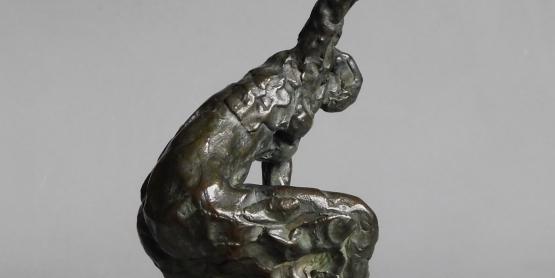 Juliette le bras levé - Bronze Edith Lafay