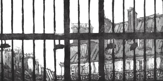 L'Atelier rue La Bruyère, Paris - aquatinte sur zinc - 29 x 39 cm Corinne Lepeytre