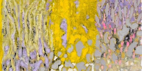 Jardin, 146x114cm. Acrylique, Huile sur toile, 2022,