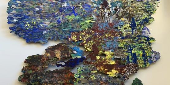 Baignade a Mazerolles - gouache sur papier , 186x152, 2023