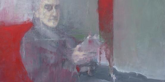 Les bien assis, hiver dans la méridienne - huile, pigment et encaustique sur toile, 100x100