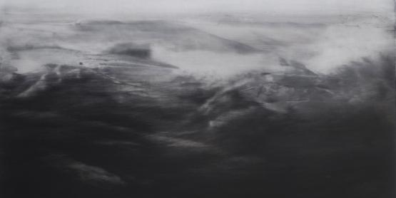 Tempête - huile sur papier, 80x100cm