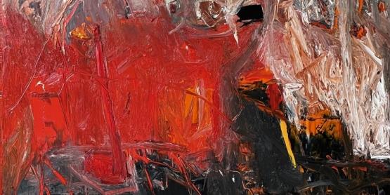 Affrontement - huile sur toile, 116x89cm